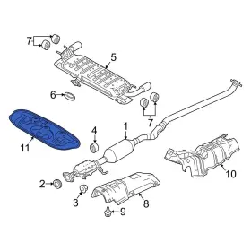 Bcjh56451d Mazda Oe For 3 2019-2022 Rear Exhaust Muffler Heat Shield