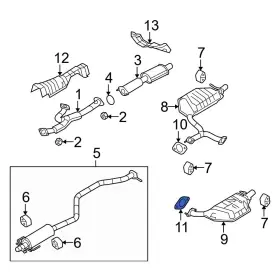 Ca0140306a Mazda Oe For 6 2009-2013 Left Exhaust Muffler Gasket
