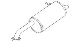 Zj34-40-100 Mazda Genuine Muffler