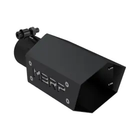 T5173blk Mbrp Fits Universal 4in Hex Tip 2.5in Inlet 10in Length With Logo - Black Coated