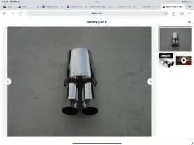 6224 Md Bmw Dual 3 Inch Angle Tip Performance Muffler E39 E46 E60 E90 E92 E36 E64 E30 E34