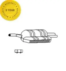 127265 Medallion Auto Parts 96-99 Audi A4 Quattro 2.8l Enginerear Muffler And Connector