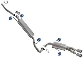 221937 Medallion Auto Parts Middle Muffler Rear Resonator For Hyundai Santa Fe Sport 2013-2016 2.0 Turbo