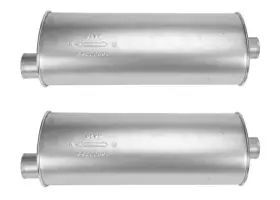 2.25id Medallion Auto Parts 227746 2 9 Inch Oval Universal Muffler 25.50 Oal Offset Center