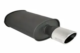 Megan Racing 788536923832 Exhaust Muffler O-st Black Single Oval Tip