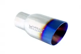 Megan Racing 788536925072 Exhaust Muffler Universal Burnt Roll 3.5 Inch Tip 2.5 Piping