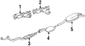 124-491-21-00 Mercedes-benz Genuine Exhaust Pipe