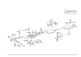124-491-23-00 Mercedes-benz Genuine Exhaust Pipe