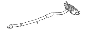 156-490-19-81 Mercedes-benz Genuine Exhaust Muffler