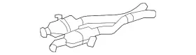 164-490-53-01-64 Mercedes-benz Genuine Center Muffler