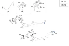 166-490-13-00-64 Mercedes-benz Genuine Rear Muffler System