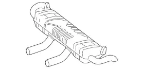166-490-49-00-64 Mercedes-benz Genuine Rear Muffler