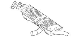 167-490-72-06 Mercedes-benz Genuine Rear Muffler