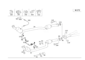 171-490-11-21-64 Mercedes-benz Genuine Exhaust Pipe