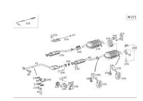 203-490-21-35 Mercedes-benz Genuine Exhaust Gas Line
