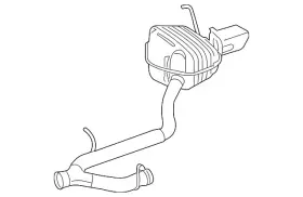 204-490-02-10-64 Mercedes-benz Genuine Muffler