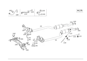 204-490-17-60-64 Mercedes-benz Genuine Exhaust Gas Line