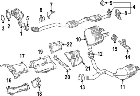 205-490-28-05 Mercedes-benz Genuine Exhaust Gas Line Rear