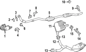 206-490-24-01 Mercedes-benz Genuine Exhaust Muffler