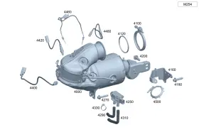 206-490-30-01 Mercedes-benz Genuine Exhaust Gas Line Rear