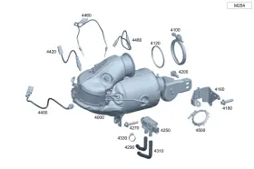 206-490-64-02 Mercedes-benz Genuine Exhaust Gas Line Rear
