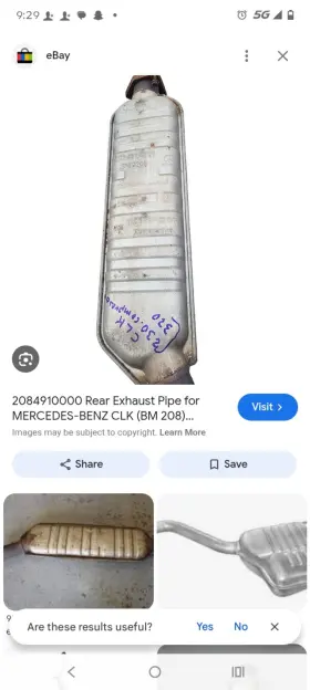 2084910000 Mercedes-benz Clk 230 Or 320 Rear Muffler