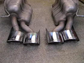 2114910700 Mercedes-benz 03-09 W211 E55 E63 Amg Exhaust Muffler Quad Tips Left And Right Pair Oem