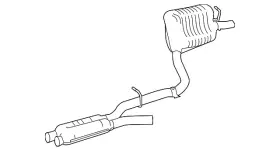 212-490-86-35 Mercedes-benz Genuine Exhaust Gas Line
