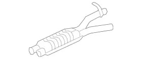 212-491-53-01 Mercedes-benz Genuine Center Muffler