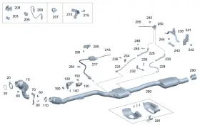 213-490-73-06 Mercedes-benz Genuine Exhaust Gas Line Rear