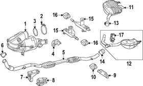 214-490-17-03 Mercedes-benz Genuine Exhaust System