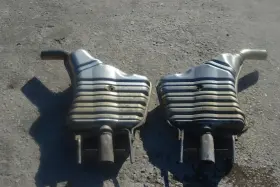 2214914600 Mercedes-benz 10-11 W221 S550 Rear Left And Right Exhaust Muffler Mufflers Pair Oem