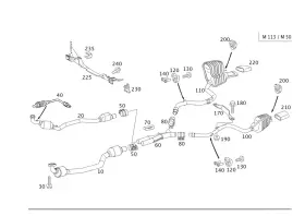 230-490-02-19 Mercedes-benz Genuine Exhaust Pipe