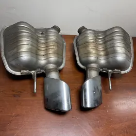 2304911300 Mercedes-benz 03-06 R230 Sl-class Set Of 2 Rear Exhaust Muffler W Tips Oem #a21