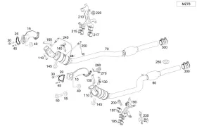 231-490-21-19 Mercedes-benz Genuine Exhaust Gas Line