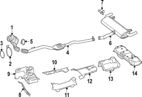 253-490-10-21 Mercedes-benz Genuine Muffler