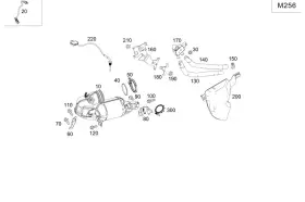 257-490-66-00 Mercedes-benz Genuine Exhaust Gas Line Rear