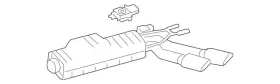 463-490-77-01 Mercedes-benz Genuine Muffler