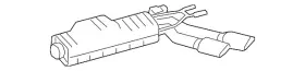465-490-56-01 Mercedes-benz Genuine Muffler