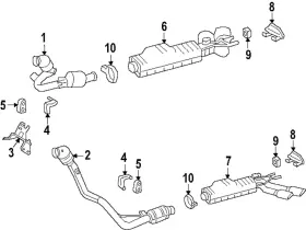 465-490-73-00 Mercedes-benz Genuine Muffler
