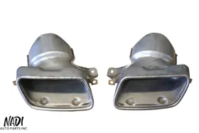 A2124902827 Mercedes Benz 2010 - 2013 W212 E350 Rear Chrome Exhaust Muffler Tip Pair Oem