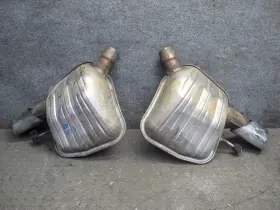 A2304912200 Mercedes-benz 04-09 R230 Sl600 Set Of 2 Rear Left And Right Exhaust Muffler W Tips Oem