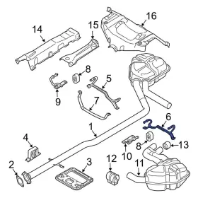 18201490023 Mini Oe For Cooper 2002-2004 Left Upper Exhaust Muffler Bracket