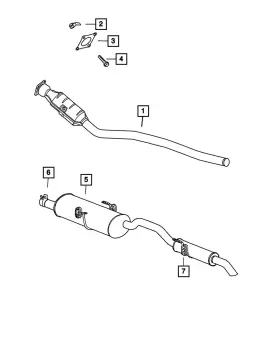 04881242ag Mopar Genuine Exhaust Muffler And Resonator 4881242ag