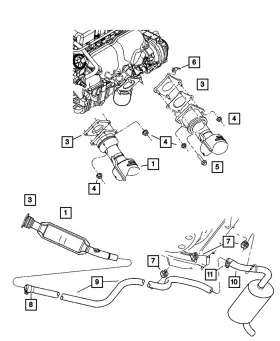 05085658ab Mopar Genuine Catalytic Converter 5085658ab
