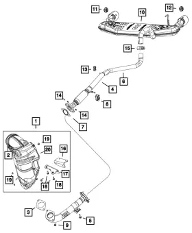 52022384ab Mopar Genuine Exhaust Extension Pipe