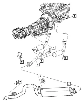 52101120ad Mopar Genuine Exhaust Muffler And Tailpipe