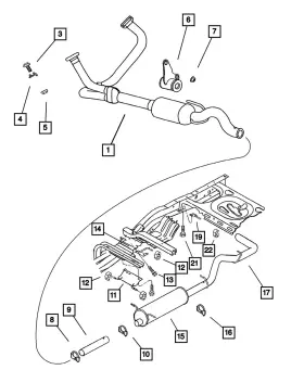 52103251ac Mopar Genuine Exhaust Tailpipe