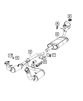 52125106al Mopar Genuine Exhaust Muffler
