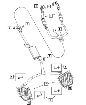 68038396ah Mopar Genuine Front Pipe And Converter Right